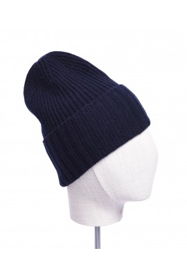 Cappello in puro cashmere blue