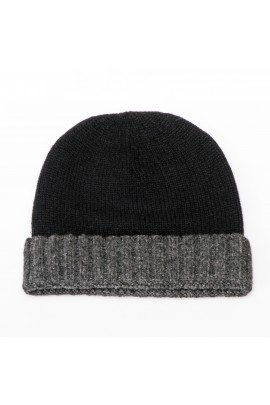 PURE CASHMERE TWO-COLOURED HAT