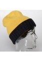 PURE CASHMERE TWO-COLOURED HAT Dark Yellow