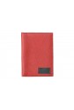 LEATHER PASSPORT BAG Red