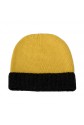 PURE CASHMERE TWO-COLOURED HAT Dark Yellow