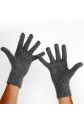 PURE CASHMERE GLOVES Gray Medium Melange