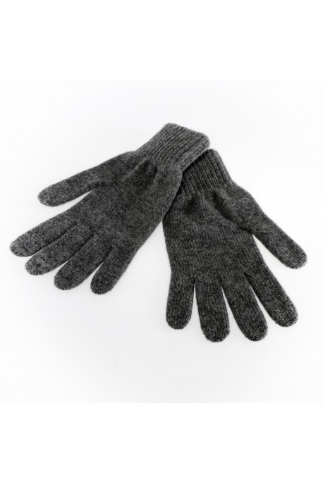 PURE CASHMERE GLOVES Gray Medium Melange