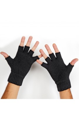 PURE CASHMERE GLOVES Black