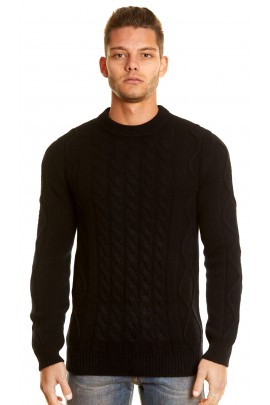 PURE CASHMERE BLACK TWIST SWEATER