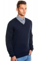 MAGLIA SCOLLO A V IN CASHMERE E SETA