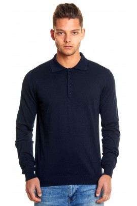 Cashmere and Silk Man Polo Sweater