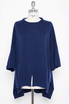 Poncho over in puro cashmere