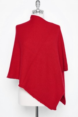 Poncho in puro cashmere