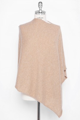 Poncho in puro cashmere