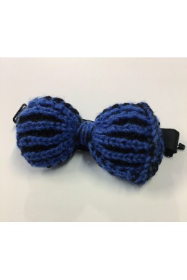 Pure Cashmere blue and black Bow Tie