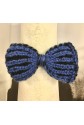 Pure Cashmere Bow Tie Blue&Black