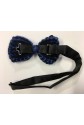 Pure Cashmere Bow Tie Blue&Black