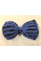 Pure Cashmere Bow Tie Blue&Black