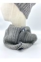 Pure Cashmere Neck Warmer with buttons closure