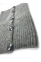 Pure Cashmere Neck Warmer with buttons closure