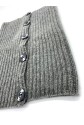 Scaldacollo in puro cashmere grigio melange