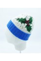 Cappello in puro cashmere stampa Natale