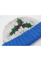 Cappello in puro cashmere stampa Natale