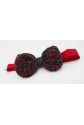 Pure Cashmere Red and Grey Bow Tie