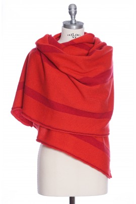 Stola arancione in puro cashmere