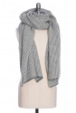 Pure Cashmere White&Grey Shawl Dressing