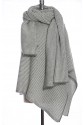 Pure Cashmere White&Grey Shawl Dressing