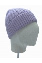 Lilac Color Cashmere Knitted Beanie