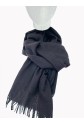 Pashmina in puro cachemire marrone e nera