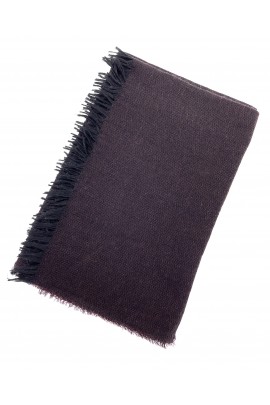 Pashmina in puro cachemire marrone e nera