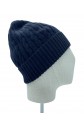 Navy Blu Color Cashmere Wool Knitted Beanie