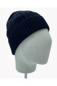 Navy Blu Color Cashmere Wool Knitted Beanie