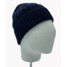 Navy Blu Color Cashmere Wool Knitted Beanie